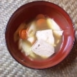 フライパンで簡単、豆腐と野菜の旨煮